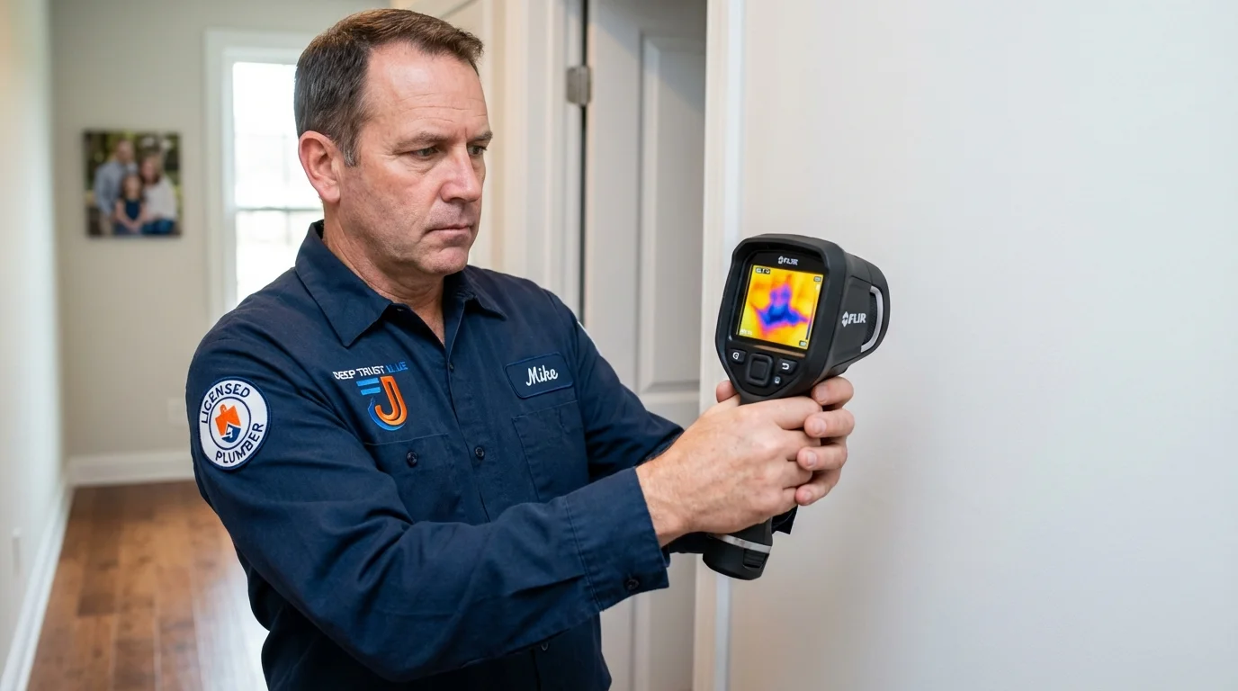 Thermal imaging leak detection by Johns Plumbing LLC in Apache